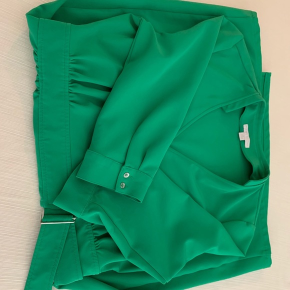 Kelly Green Wrap Dress - Picture 2 of 3